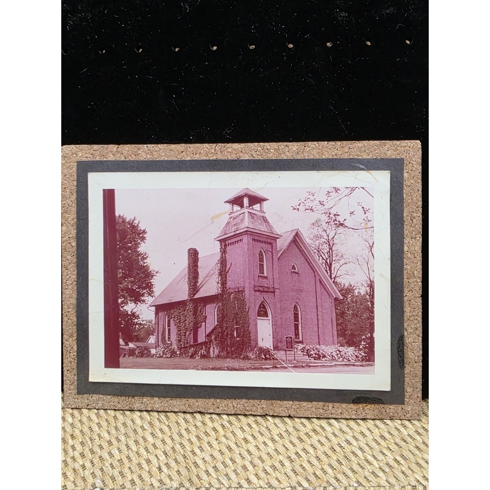 Vintage Photo Ivy Covered Brick Church Gothic Revival Architecture 1940s-50s